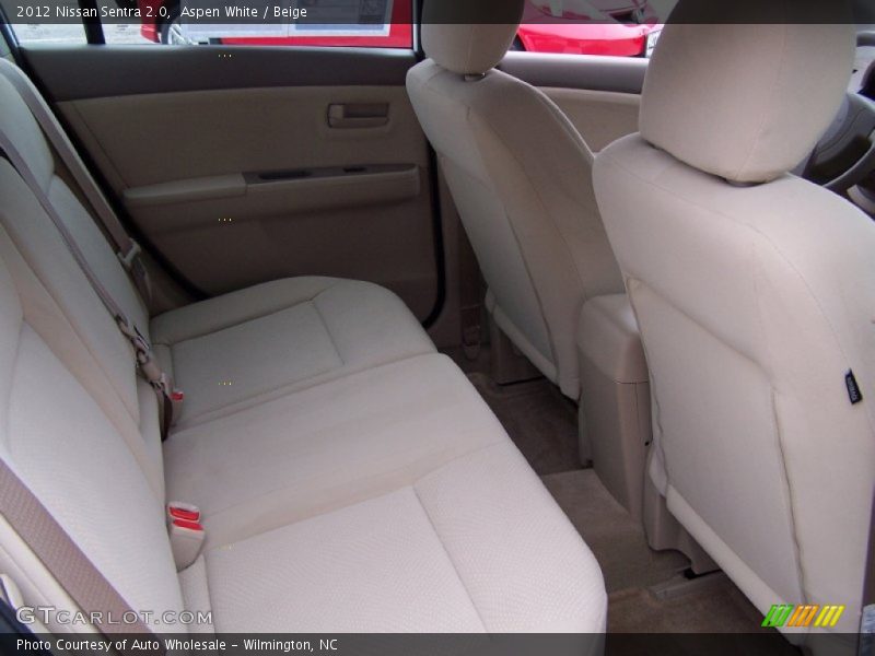 Aspen White / Beige 2012 Nissan Sentra 2.0