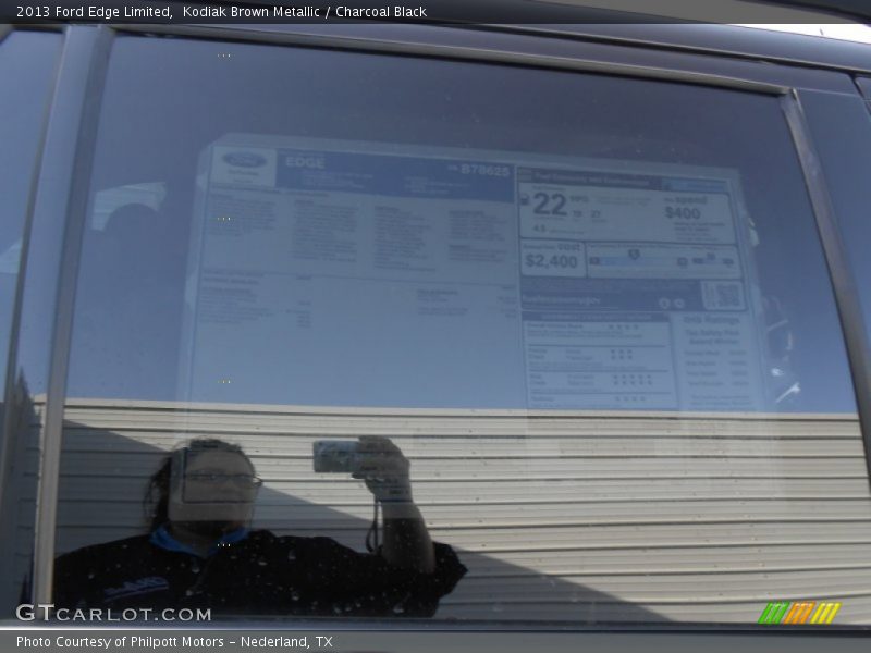 Kodiak Brown Metallic / Charcoal Black 2013 Ford Edge Limited