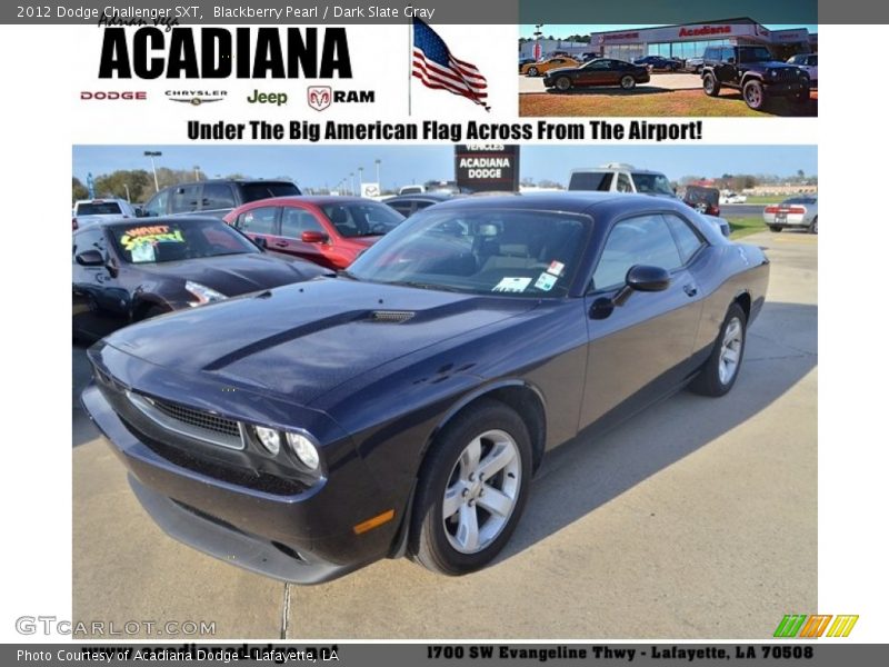 Blackberry Pearl / Dark Slate Gray 2012 Dodge Challenger SXT