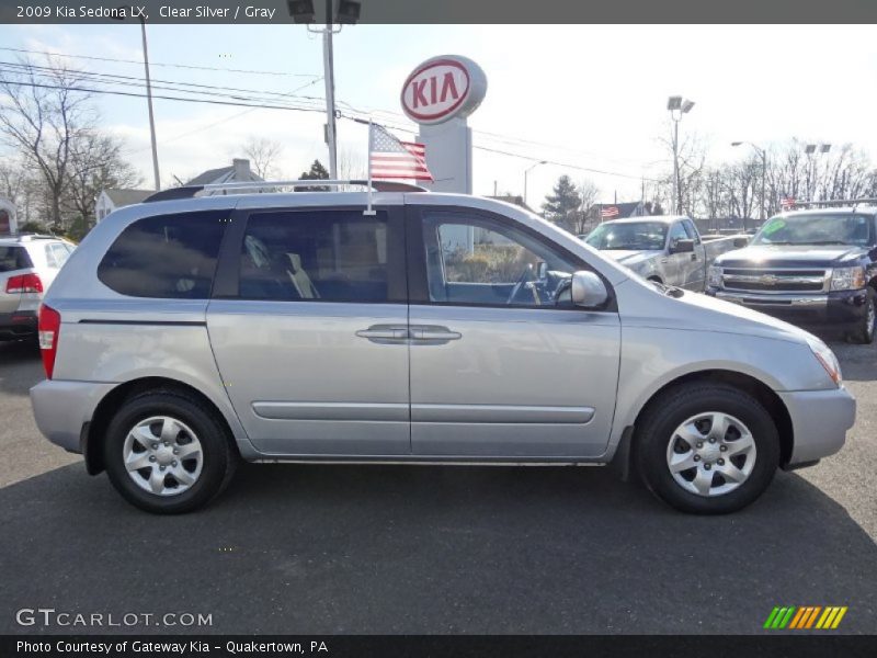 Clear Silver / Gray 2009 Kia Sedona LX