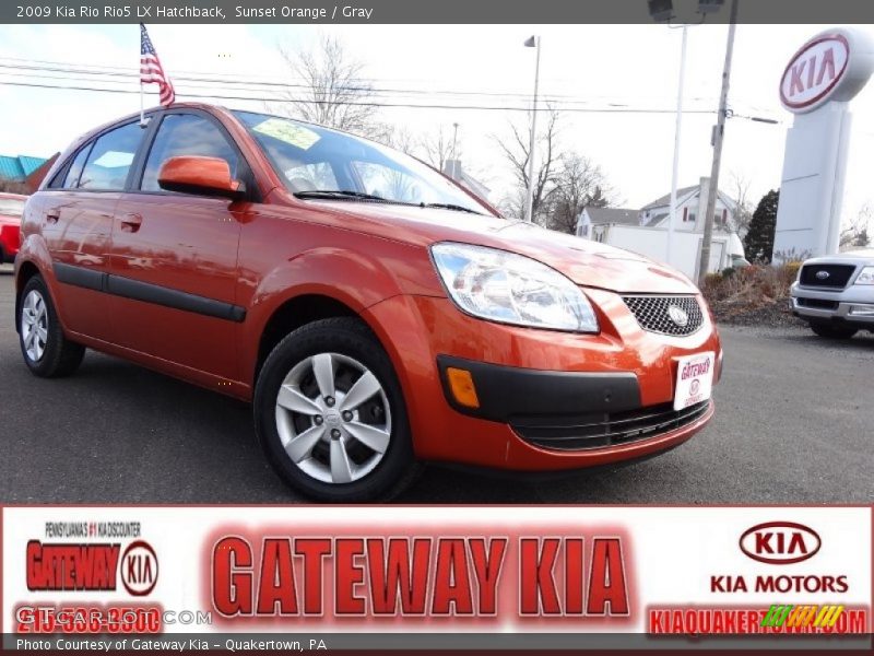 Sunset Orange / Gray 2009 Kia Rio Rio5 LX Hatchback