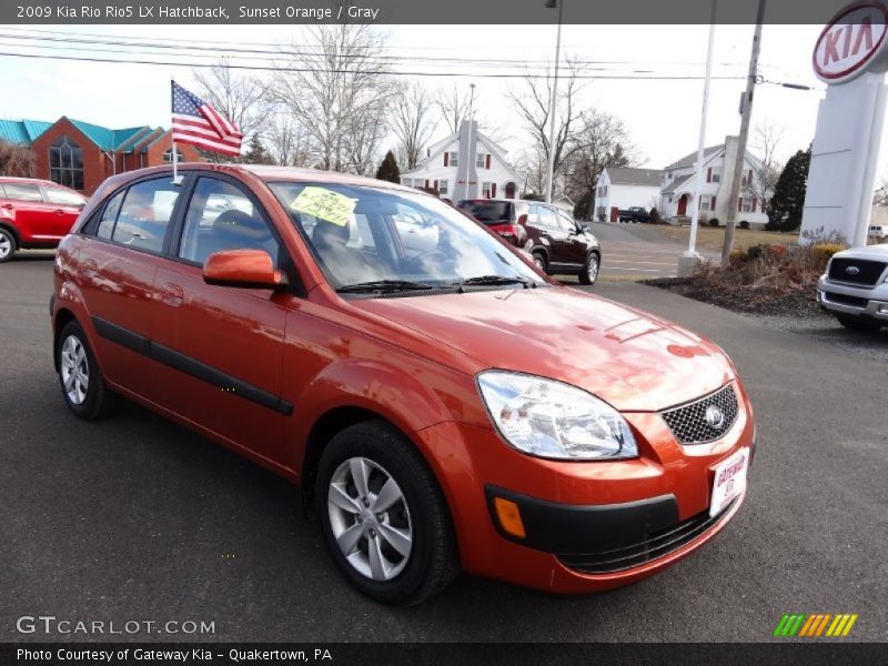 Sunset Orange / Gray 2009 Kia Rio Rio5 LX Hatchback