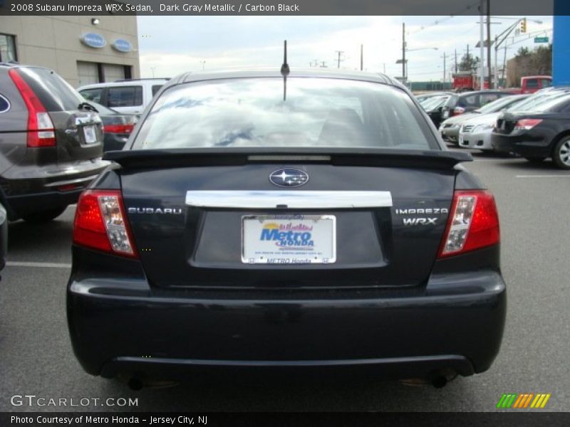 Dark Gray Metallic / Carbon Black 2008 Subaru Impreza WRX Sedan