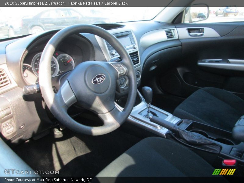 Carbon Black Interior - 2010 Impreza 2.5i Wagon 