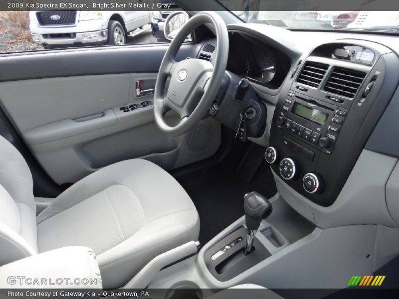 Bright Silver Metallic / Gray 2009 Kia Spectra EX Sedan