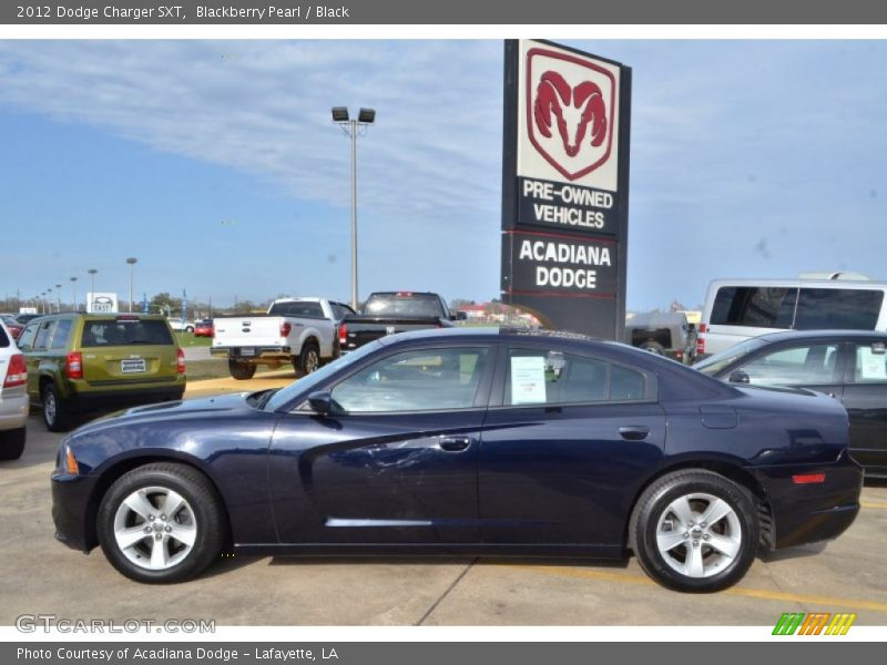 Blackberry Pearl / Black 2012 Dodge Charger SXT
