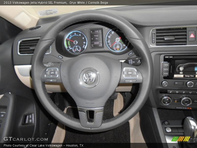 Oryx White / Cornsilk Beige 2013 Volkswagen Jetta Hybrid SEL Premium