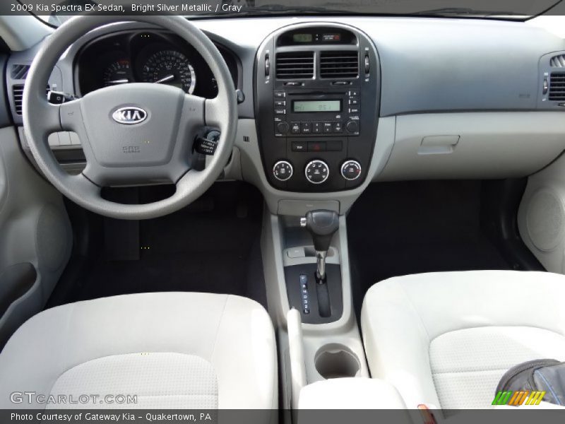 Bright Silver Metallic / Gray 2009 Kia Spectra EX Sedan