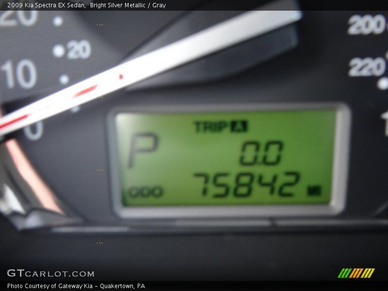 Bright Silver Metallic / Gray 2009 Kia Spectra EX Sedan
