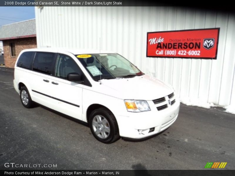 Stone White / Dark Slate/Light Shale 2008 Dodge Grand Caravan SE