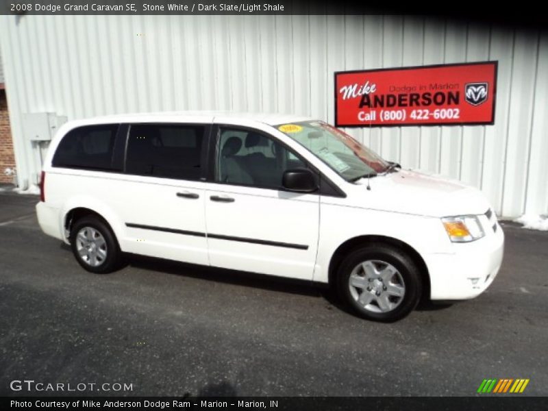 Stone White / Dark Slate/Light Shale 2008 Dodge Grand Caravan SE