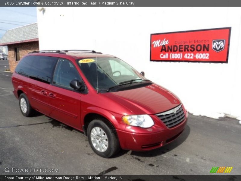 Inferno Red Pearl / Medium Slate Gray 2005 Chrysler Town & Country LX