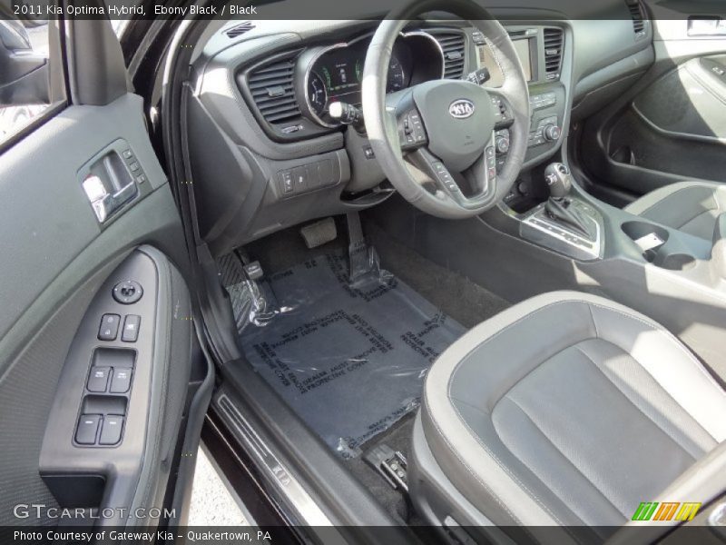  2011 Optima Hybrid Black Interior
