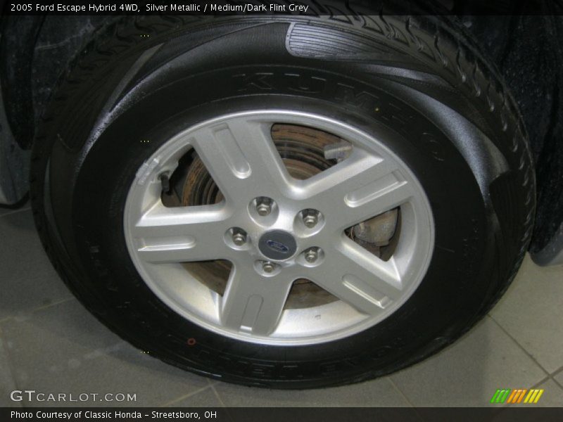 Silver Metallic / Medium/Dark Flint Grey 2005 Ford Escape Hybrid 4WD