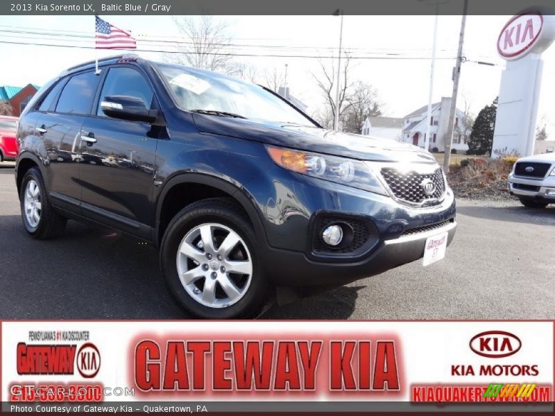 Baltic Blue / Gray 2013 Kia Sorento LX