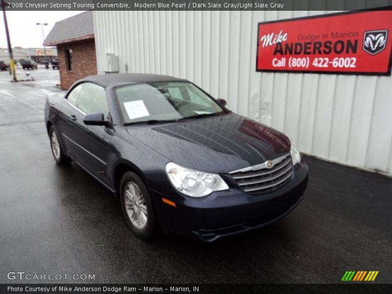 Modern Blue Pearl / Dark Slate Gray/Light Slate Gray 2008 Chrysler Sebring Touring Convertible