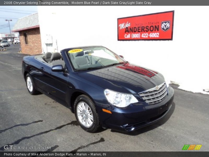 Modern Blue Pearl / Dark Slate Gray/Light Slate Gray 2008 Chrysler Sebring Touring Convertible