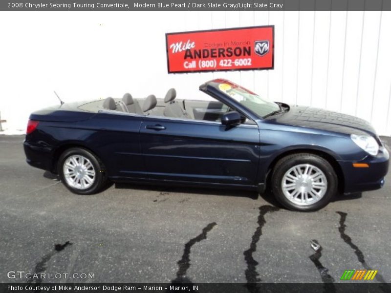 Modern Blue Pearl / Dark Slate Gray/Light Slate Gray 2008 Chrysler Sebring Touring Convertible