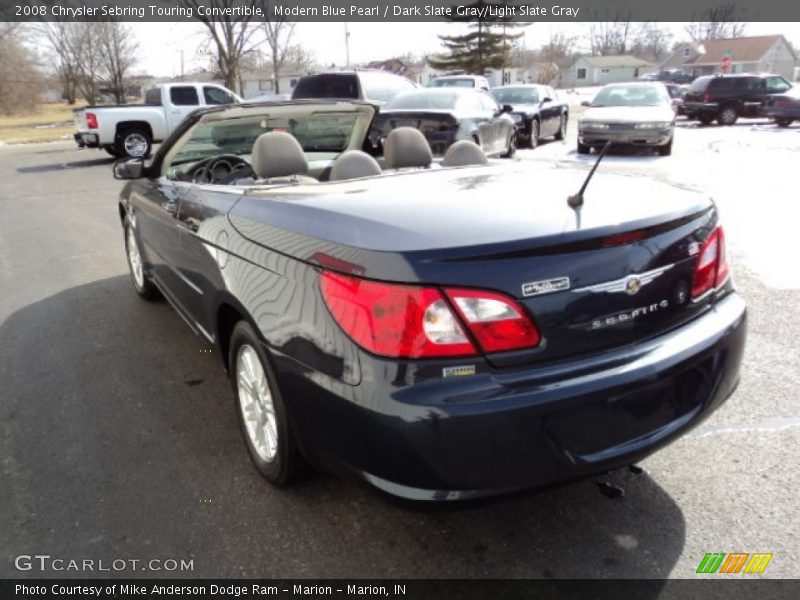 Modern Blue Pearl / Dark Slate Gray/Light Slate Gray 2008 Chrysler Sebring Touring Convertible