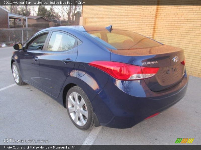 Indigo Blue Pearl / Gray 2011 Hyundai Elantra Limited