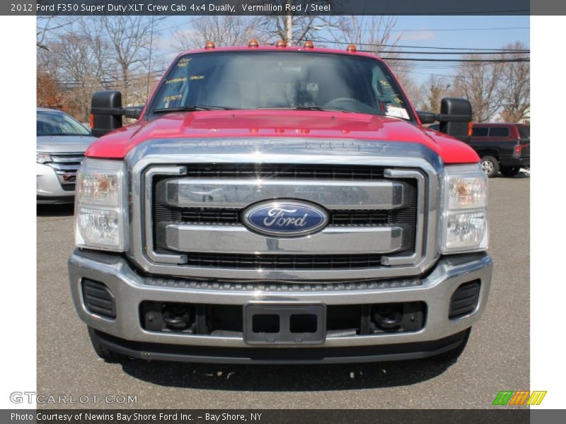 Vermillion Red / Steel 2012 Ford F350 Super Duty XLT Crew Cab 4x4 Dually