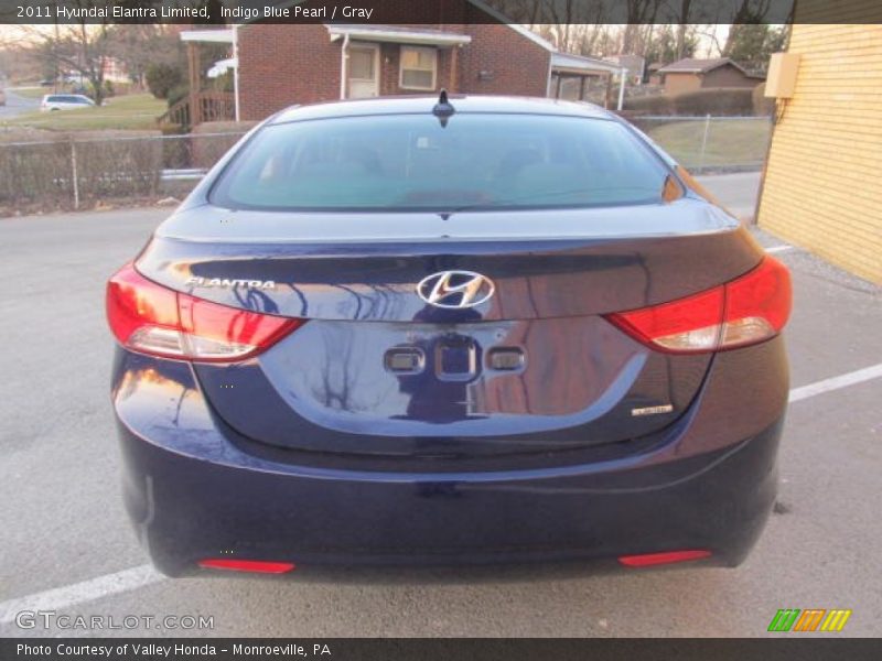 Indigo Blue Pearl / Gray 2011 Hyundai Elantra Limited