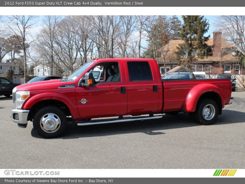 Vermillion Red / Steel 2012 Ford F350 Super Duty XLT Crew Cab 4x4 Dually