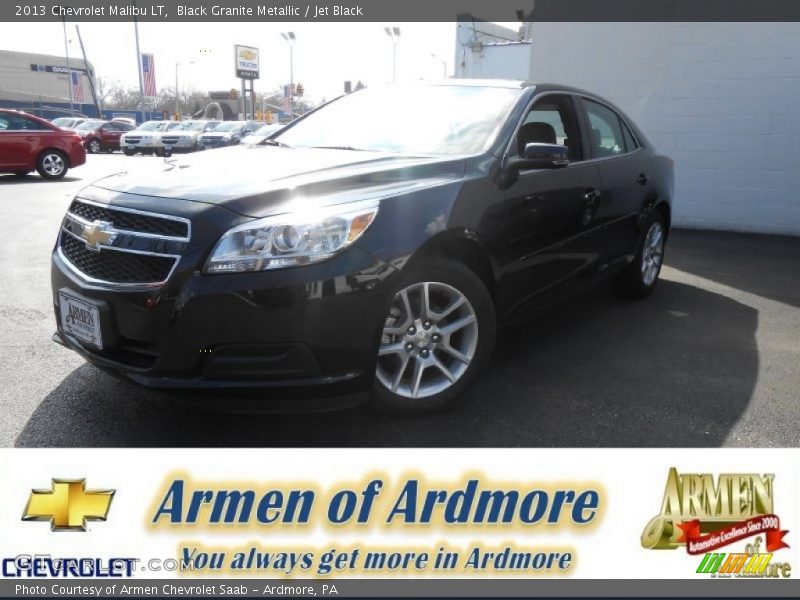 Black Granite Metallic / Jet Black 2013 Chevrolet Malibu LT