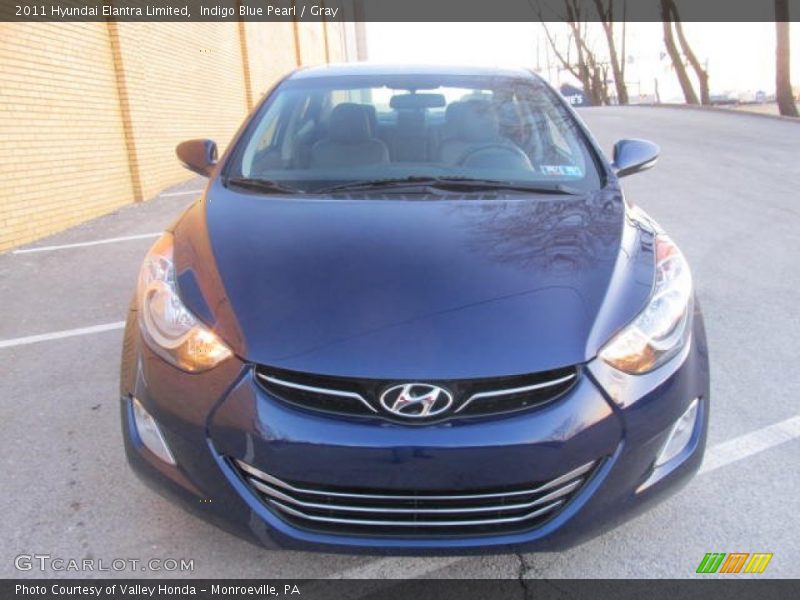 Indigo Blue Pearl / Gray 2011 Hyundai Elantra Limited