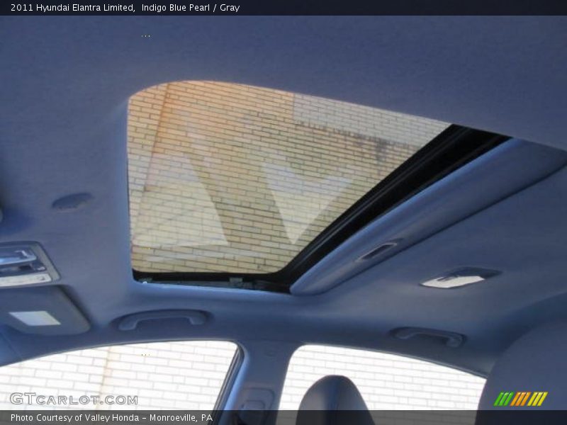 Indigo Blue Pearl / Gray 2011 Hyundai Elantra Limited