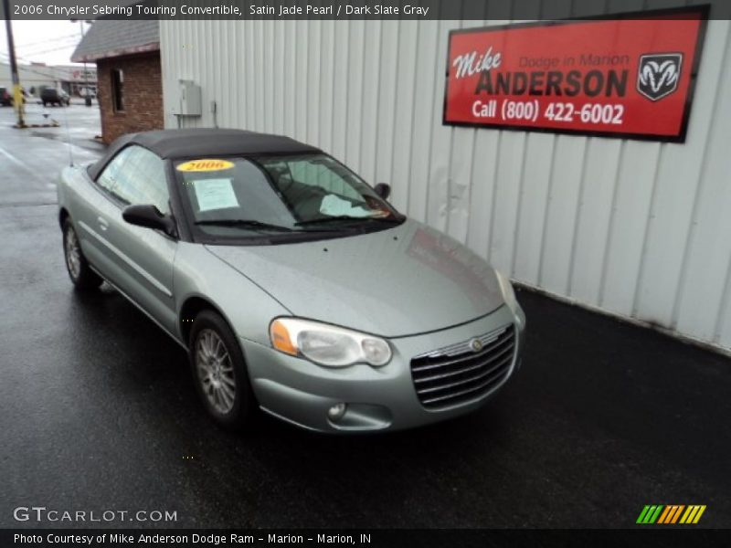 Satin Jade Pearl / Dark Slate Gray 2006 Chrysler Sebring Touring Convertible