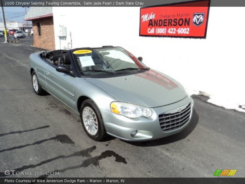 Satin Jade Pearl / Dark Slate Gray 2006 Chrysler Sebring Touring Convertible