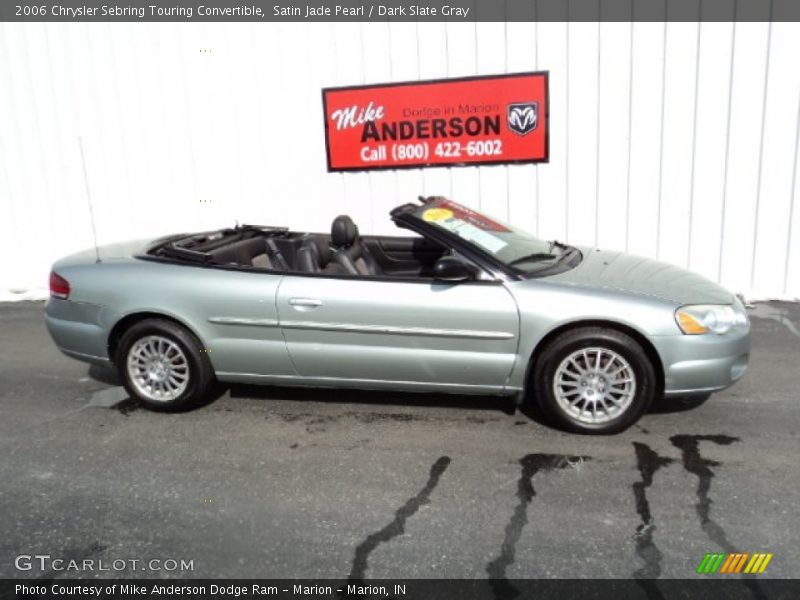 Satin Jade Pearl / Dark Slate Gray 2006 Chrysler Sebring Touring Convertible