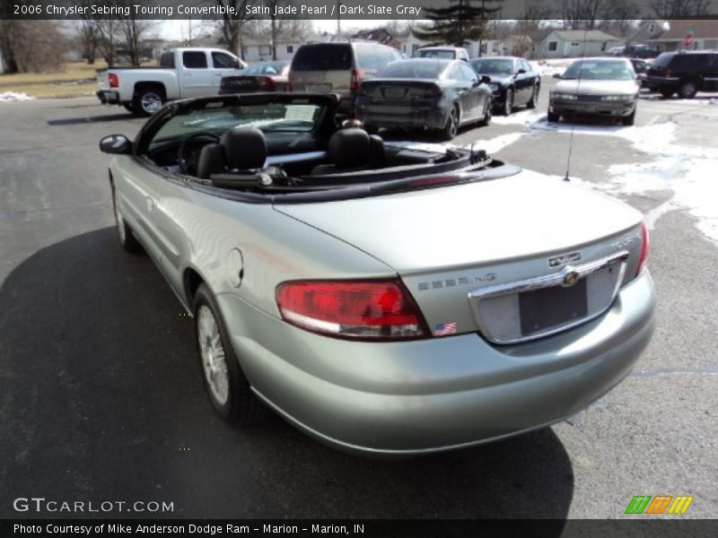 Satin Jade Pearl / Dark Slate Gray 2006 Chrysler Sebring Touring Convertible