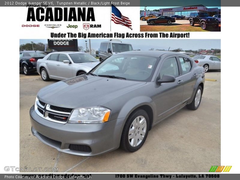 Tungsten Metallic / Black/Light Frost Beige 2012 Dodge Avenger SE V6