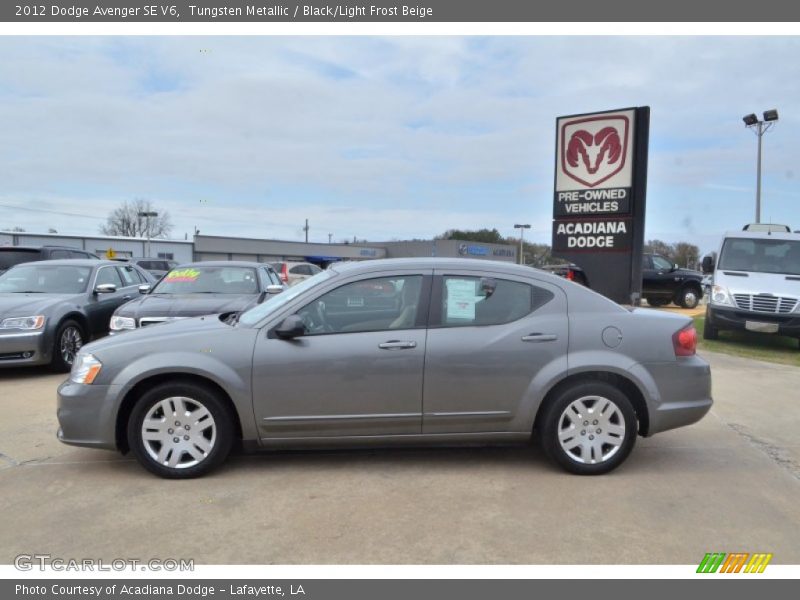 Tungsten Metallic / Black/Light Frost Beige 2012 Dodge Avenger SE V6