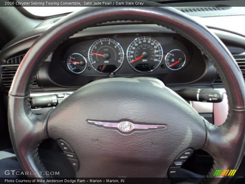 Satin Jade Pearl / Dark Slate Gray 2006 Chrysler Sebring Touring Convertible