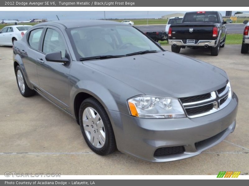 Tungsten Metallic / Black/Light Frost Beige 2012 Dodge Avenger SE V6