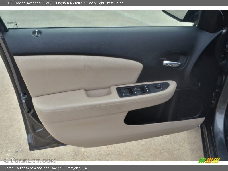 Tungsten Metallic / Black/Light Frost Beige 2012 Dodge Avenger SE V6