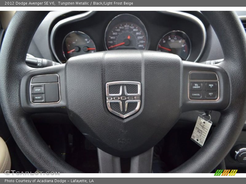 Tungsten Metallic / Black/Light Frost Beige 2012 Dodge Avenger SE V6