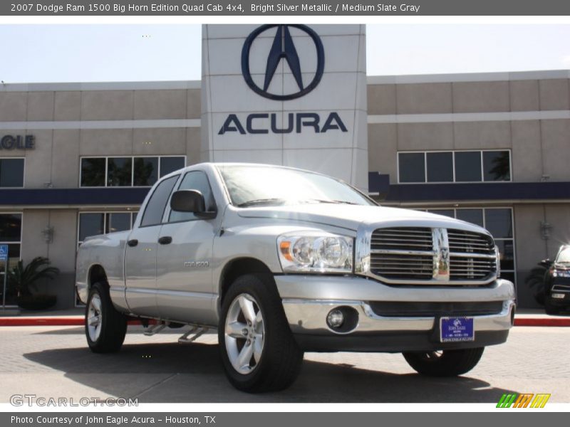 Bright Silver Metallic / Medium Slate Gray 2007 Dodge Ram 1500 Big Horn Edition Quad Cab 4x4