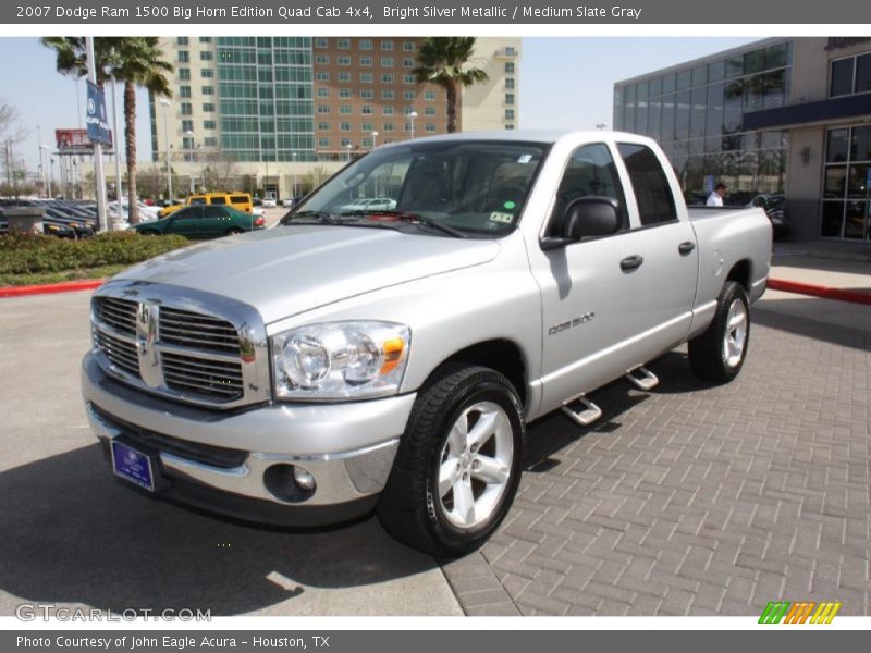 Bright Silver Metallic / Medium Slate Gray 2007 Dodge Ram 1500 Big Horn Edition Quad Cab 4x4