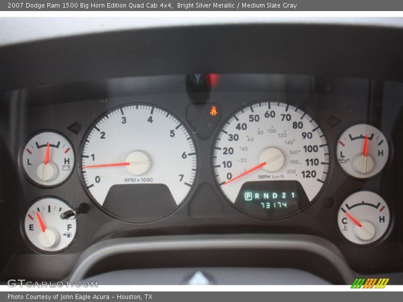 Bright Silver Metallic / Medium Slate Gray 2007 Dodge Ram 1500 Big Horn Edition Quad Cab 4x4