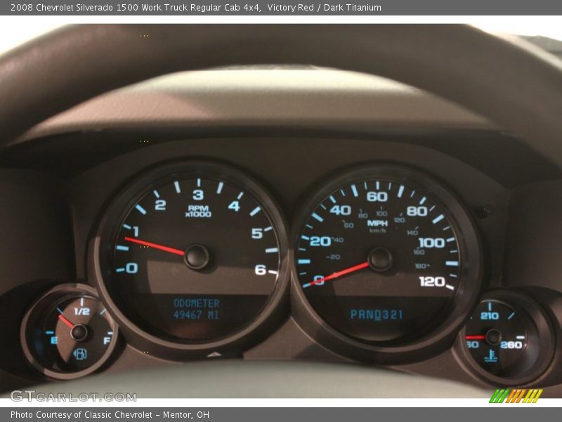  2008 Silverado 1500 Work Truck Regular Cab 4x4 Work Truck Regular Cab 4x4 Gauges