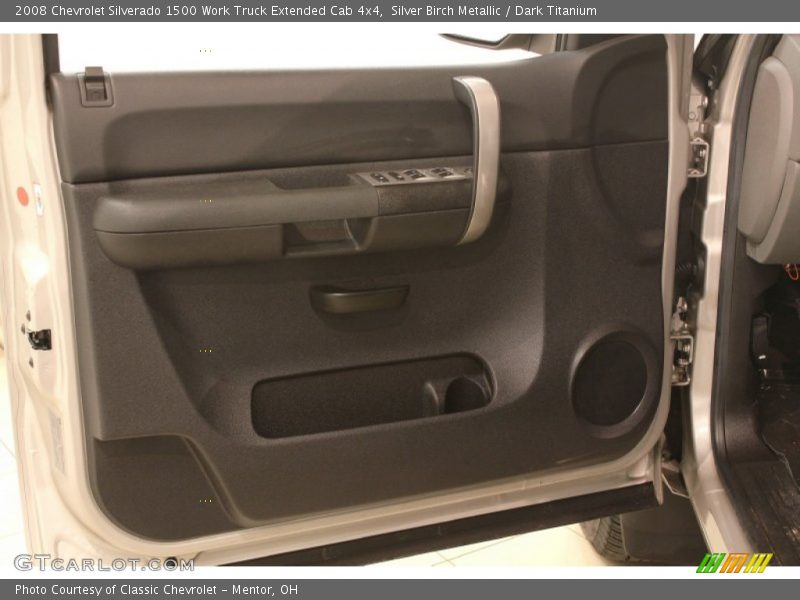 Silver Birch Metallic / Dark Titanium 2008 Chevrolet Silverado 1500 Work Truck Extended Cab 4x4