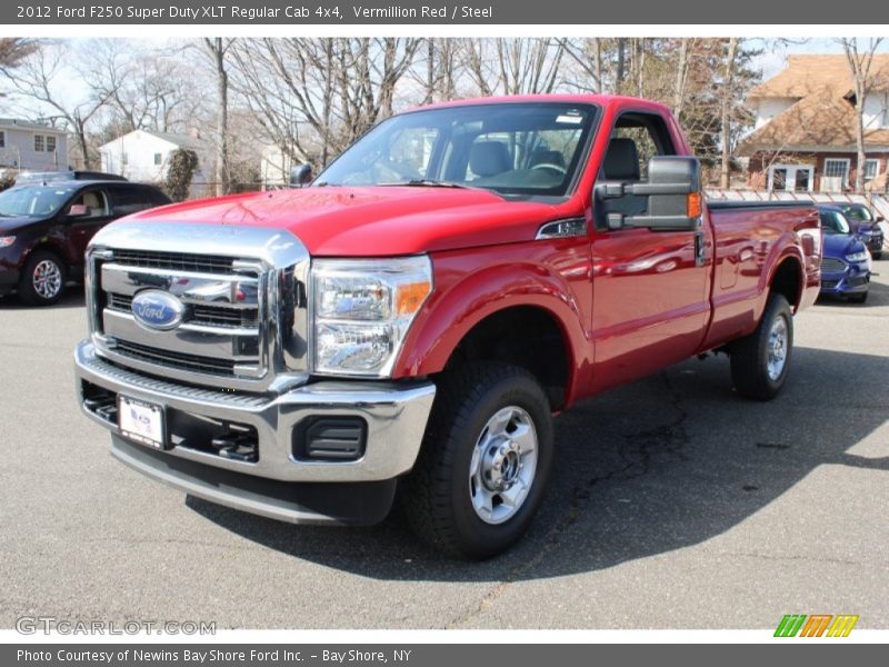 Vermillion Red / Steel 2012 Ford F250 Super Duty XLT Regular Cab 4x4