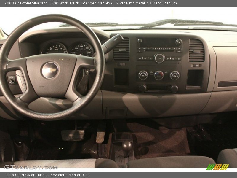 Dashboard of 2008 Silverado 1500 Work Truck Extended Cab 4x4
