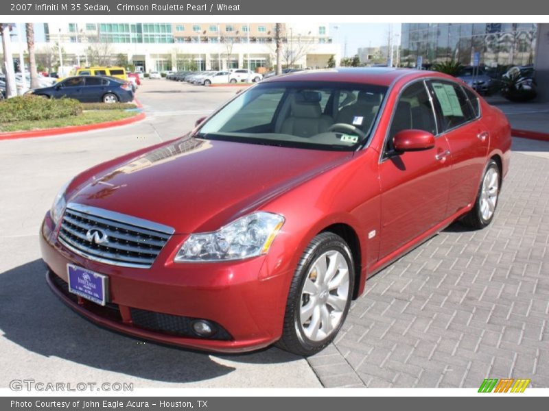 Crimson Roulette Pearl / Wheat 2007 Infiniti M 35 Sedan