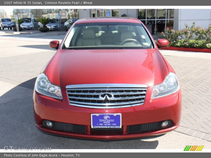 Crimson Roulette Pearl / Wheat 2007 Infiniti M 35 Sedan