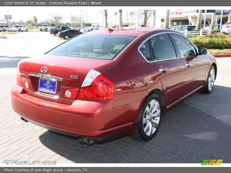 Crimson Roulette Pearl / Wheat 2007 Infiniti M 35 Sedan